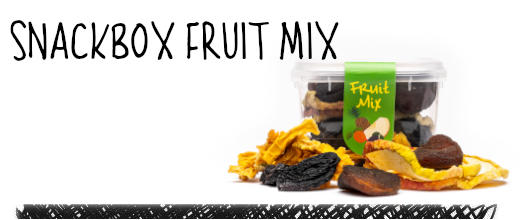 The snack box with a fruity mix! Apple (CH), plums (CH), apricots (TRK), pineapple (SRL). Sulphur-free and naturally contains sugar.

Average nutritional values for 100g:

Energy 1340 kJ (320 kcal), fat 2g, carbohydrates 74g and of which sugar 7.3g, protein 2g.