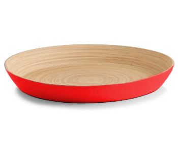 bamboo plate red 
