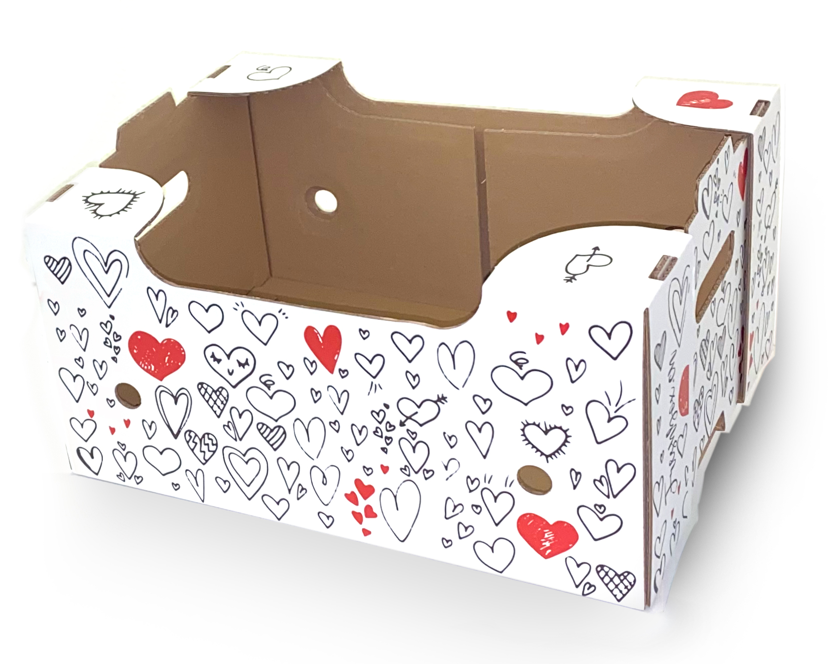 Consegnare in una box a forma di cuore