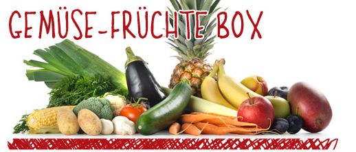 A seasonal fresh box with fruits and vegetables.